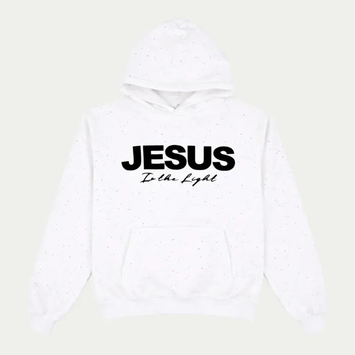Jesus is The Light Rhinestone Hoodie